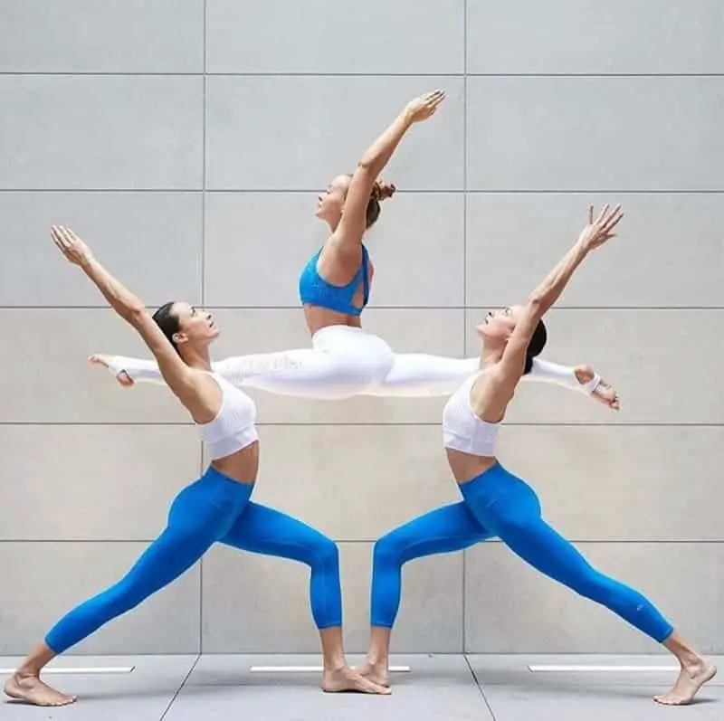 3 person yoga pose