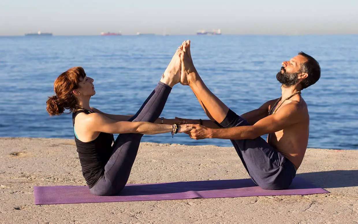 yoga pose for 2 people