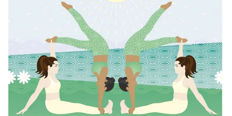 The handstand seated pose